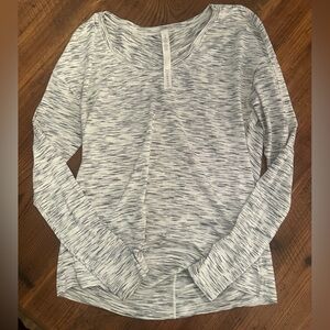 Lululemon Athletica Black and White Long Sleeve Top